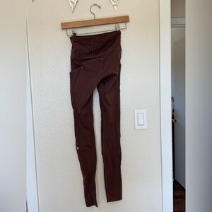 Brown High-Waisted Leggings
